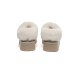 UGG EVERAU® UGG Slippers Women Sheepskin Wool Collar Ankle Platform Gabri - UGG EXPRESS