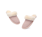 EVERAU® UGG Slippers Sheepskin Wool Suede Scuff Rosa - UGG EXPRESS