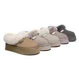 UGG EVERAU® UGG Slippers Women Sheepskin Wool Collar Ankle Platform Gabri - UGG EXPRESS