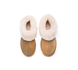 EVERAU® UGG Slippers Sheepskin Wool Suede Ankle Homey - UGG EXPRESS