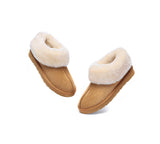 EVERAU® UGG Slippers Sheepskin Wool Suede Ankle Homey - UGG EXPRESS