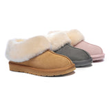 EVERAU® UGG Slippers Sheepskin Wool Suede Ankle Homey - UGG EXPRESS