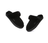 EVERAU® UGG Slippers Sheepskin Wool Suede Scuff Muffin - UGG EXPRESS