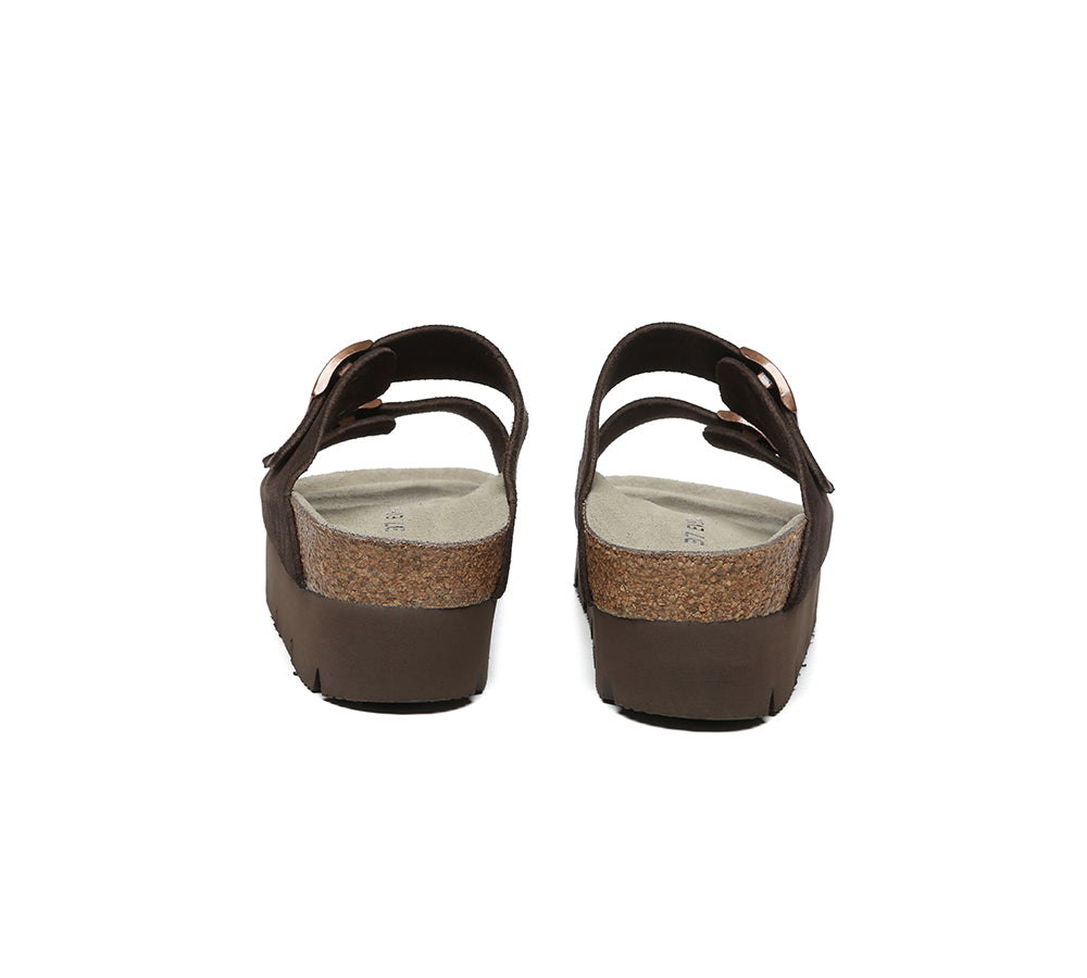 EVERAU® Adjustable Strap Slip-on Platform Sandal Slides