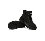 EVERAU® UGG Boots Women Leather Sheepskin Wool Lace Up Chunky Aubrey