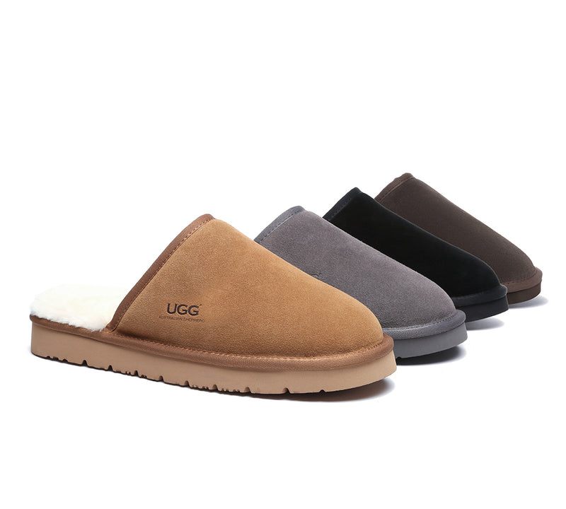 AUSTRALIAN SHEPHERD® UGG Slippers Men Sheepskin Wool Scuff Cruz - UGG EXPRESS