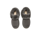 AUSTRALIAN SHEPHERD® UGG Slippers Women Sheepskin Wool Collar Ankle Platform Clarrie