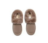 AUSTRALIAN SHEPHERD® UGG Slippers Women Sheepskin Wool Collar Ankle Platform Clarrie