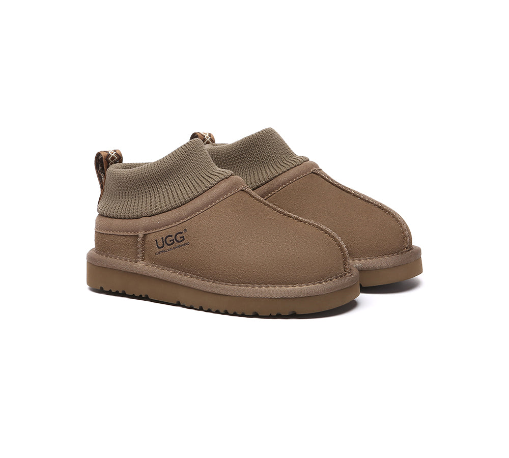 AUSTRALIAN SHEPHERD® UGG Slippers Kids Sheepskin Wool Stretchy Ankle Margaret UGG AUSTRALIAN SHEPHERD