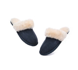 EVERAU® UGG Slippers Sheepskin Wool Suede Scuff Rosa - UGG EXPRESS