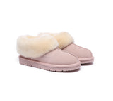 EVERAU® UGG Slippers Sheepskin Wool Suede Ankle Homey