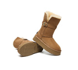 UGG EVERAU®  UGG Boots Women Sheepskin Wool Platform Short Valerie