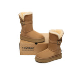 UGG EVERAU®  UGG Boots Women Sheepskin Wool Platform Short Valerie