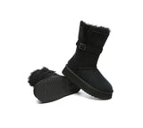 UGG EVERAU®  UGG Boots Women Sheepskin Wool Platform Short Valerie