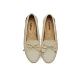 EVERAU® Women Leather Bow Casual Summer Moccasin Frida EVERAU