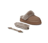 AUSTRALIAN SHEPHERD® UGG Slippers Women Removable Wool Strap Slingback Platform Suzie