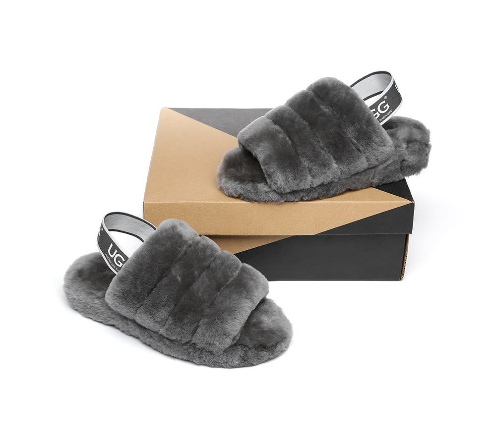 AUSTRALIAN SHEPHERD® UGG Women Fluffy Slides Puffy UGG AUSTRALIAN SHEPHERD