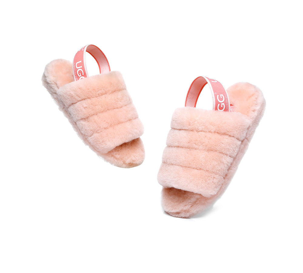 AUSTRALIAN SHEPHERD® UGG Women Fluffy Slides Puffy UGG AUSTRALIAN SHEPHERD