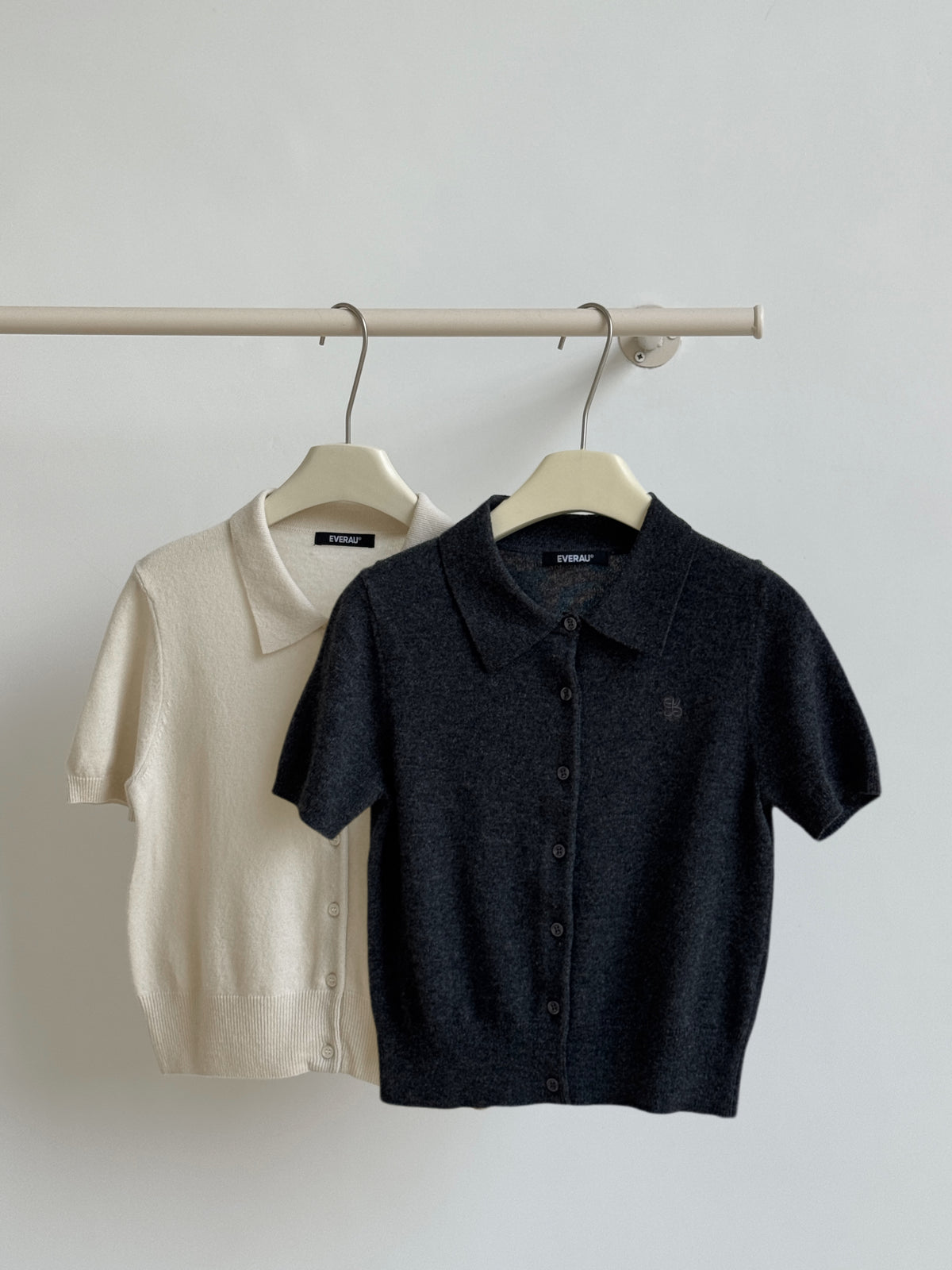 EVERAU® Wool Cashmere Shirt Elin Knit Polo