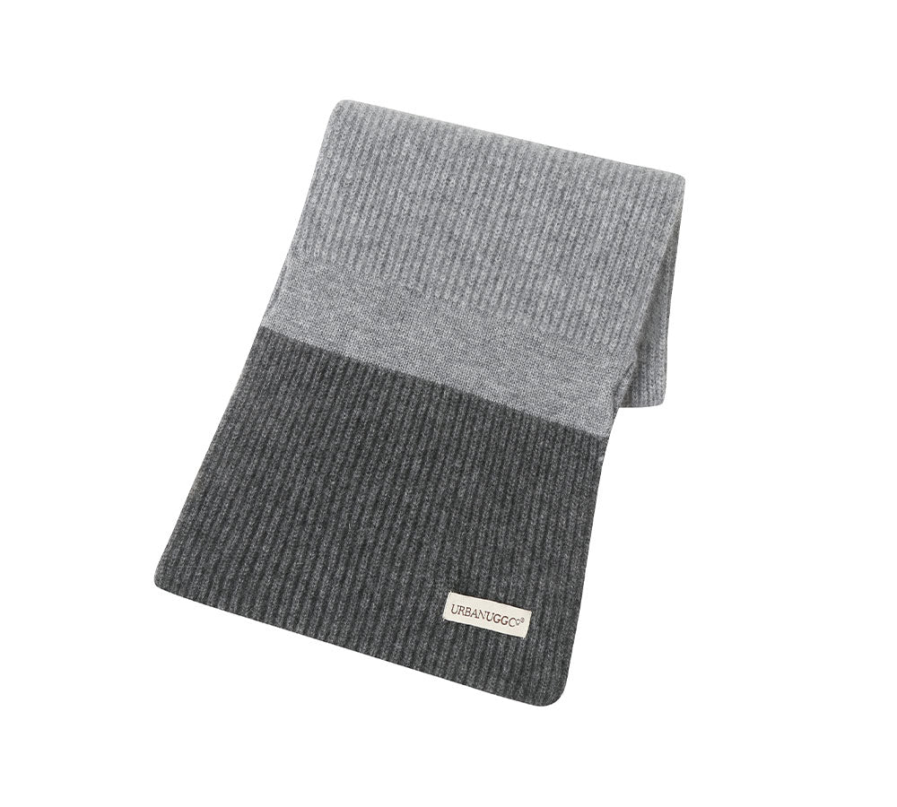 Cashmere Two Tone Knit Urban Wool Scarf