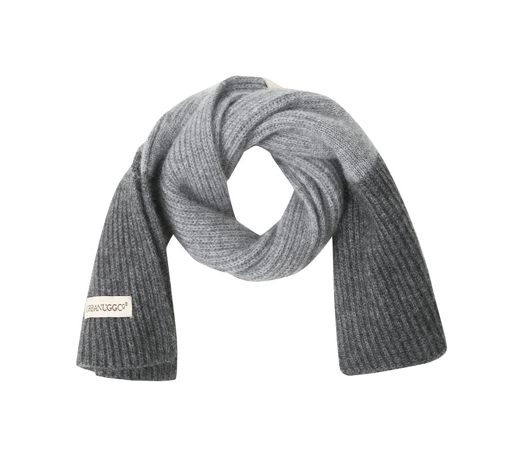 Cashmere Two Tone Knit Urban Wool Scarf
