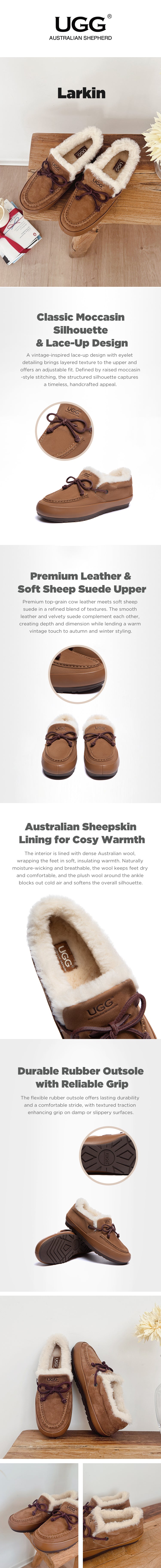AUSTRALIAN SHEPHERD® UGG Moccasin Slippers Larkin
