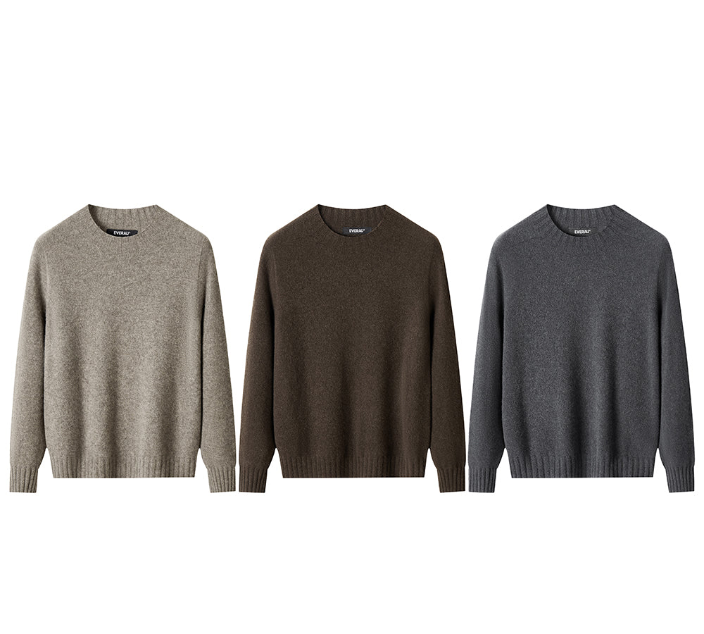 EVERAU® Men Cashmere Yak Wool Blend Winter Moola Sweater EVERAU