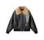 EVERAU® Australian Sheepskin Detachable Wool  Bomber Jacket Voco