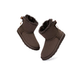 Urban UGG® Women Double faced Sheepskin Wool Boots Mini Back Bow