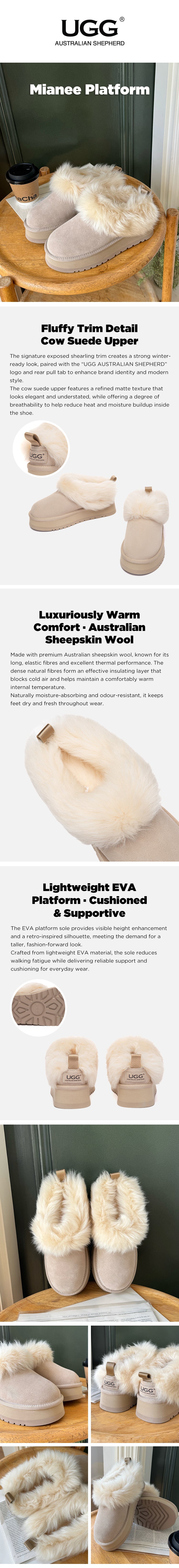 AUSTRALIAN SHEPHERD® UGG Slippers Platform Mianee