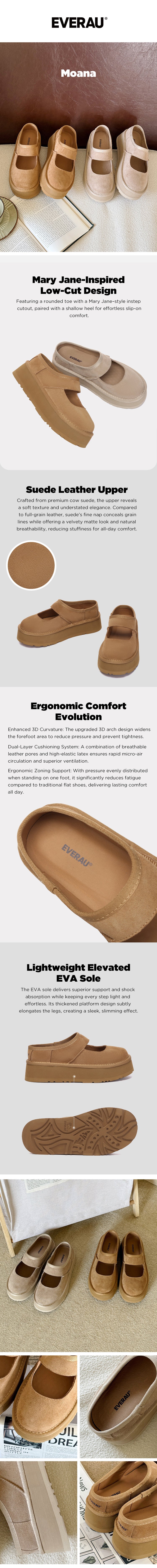 EVERAU® Women Mary Jane Platform Sandals Moana