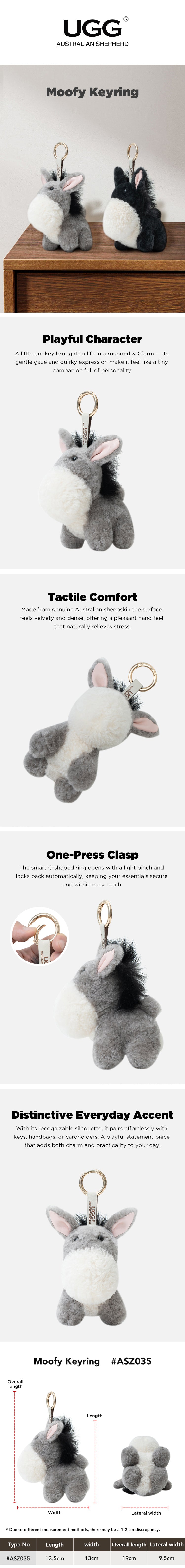 AUSTRALIAN SHEPHERD® Donkey Moofy Keyring