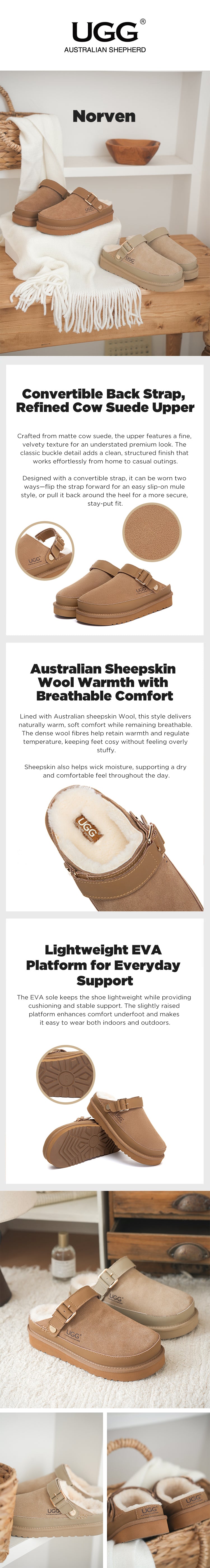 AUSTRALIAN SHEPHERD® UGG Slippers Platform Norven