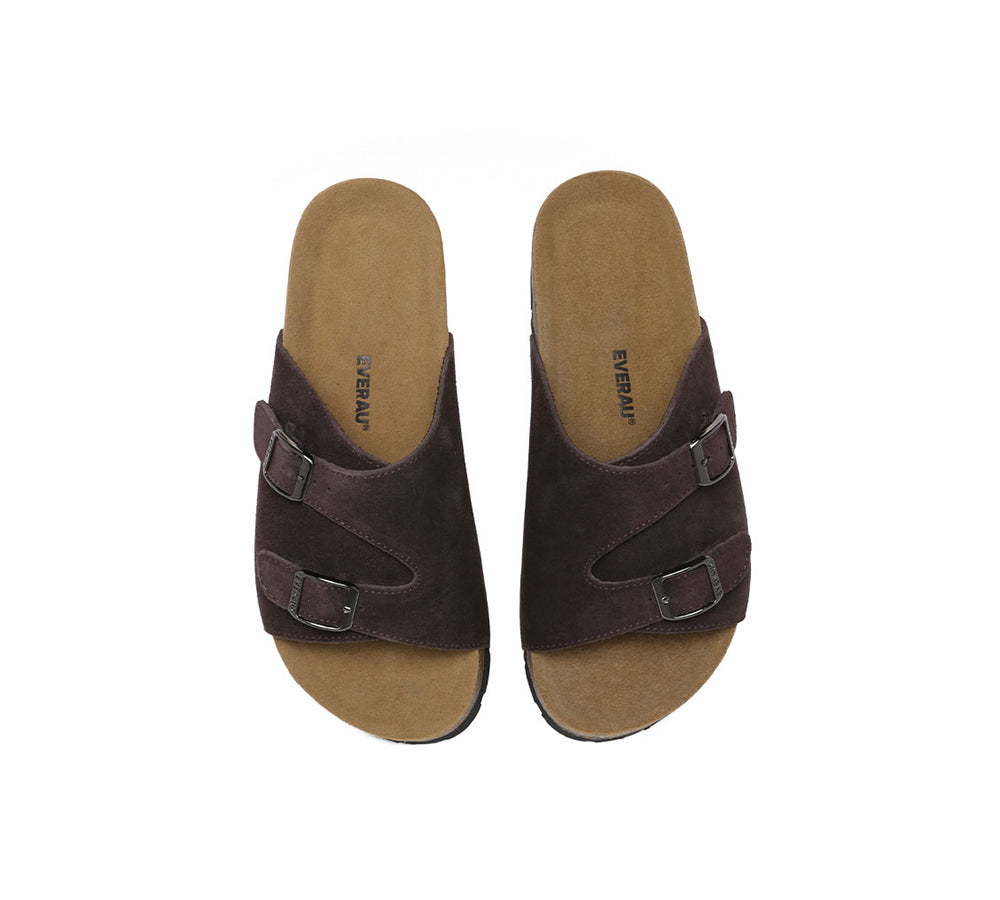 EVERAU?? Adjustable Strap Embossed Slip-on Summer Sandal Slides Alexis - UGG EXPRESS