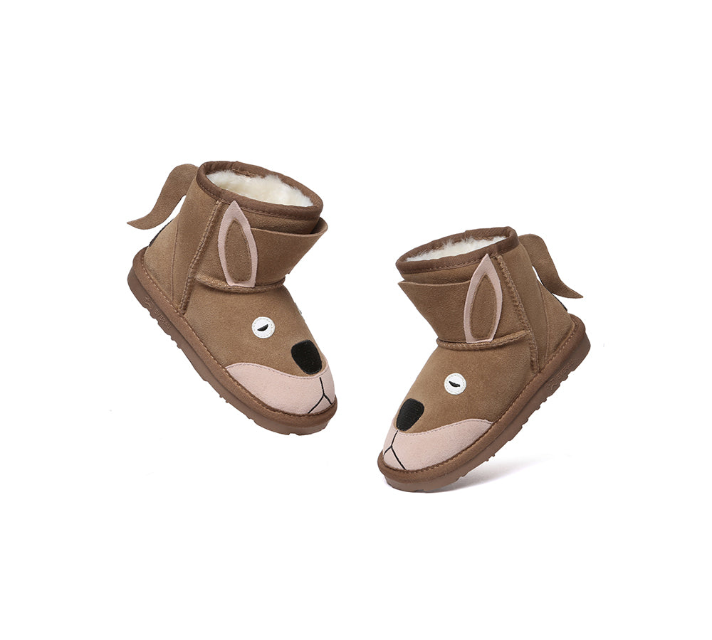 EVERAU?? UGG Boots Kids Sheepskin Wool Kangaroo Kids Plus - UGG EXPRESS