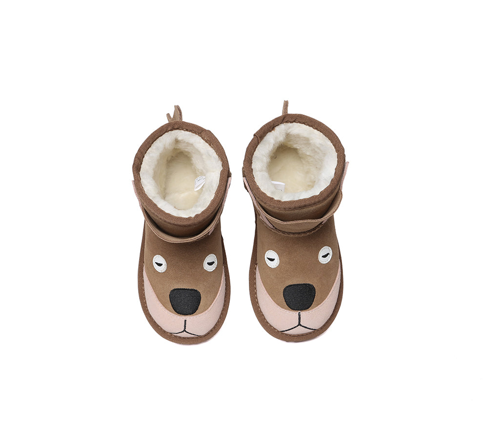 EVERAU?? UGG Boots Kids Sheepskin Wool Kangaroo Kids Plus - UGG EXPRESS