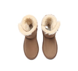 UGG EVERAU® UGG Boots Double Faced Sheepskin Wool Short Button