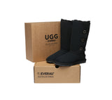 UGG EVERAU® UGG Boots Double Faced Sheepskin Wool Tall Button - UGG EXPRESS