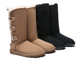 UGG EVERAU® UGG Boots Double Faced Sheepskin Wool Tall Button - UGG EXPRESS