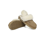 AUSTRALIAN SHEPHERD® 3-Way Style UGG Women Slippers Removable Wool Strap Slingback Muffin Fluffy