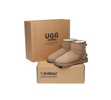 UGG EVERAU® UGG Boots Double Faced Sheepskin Wool Ankle Mini Classic - UGG EXPRESS