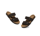 EVERAU® Double Straps Embossed Slip-on Summer Sandal Slides Aurelia