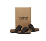 EVERAU® Double Straps Embossed Slip-on Summer Sandal Slides Aurelia