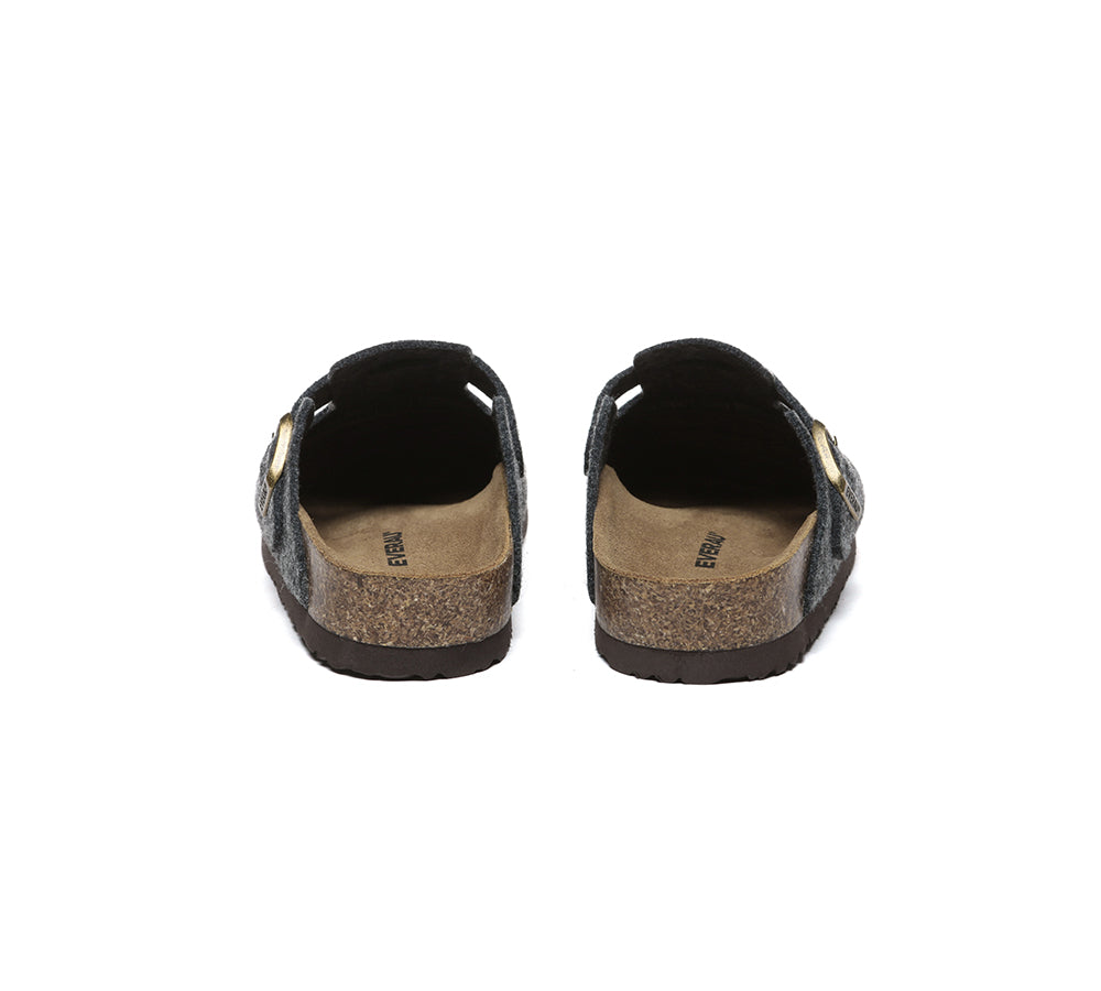 EVERAU?? Women Adjustable Buckled Straps Slip-on Flat Sandal Slides Brynn - UGG EXPRESS