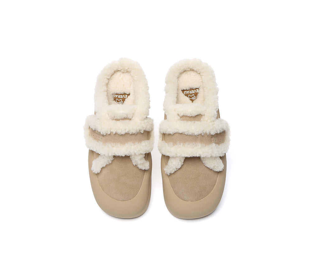 EVERAU® UGG Slippers Women Shearling Stacia