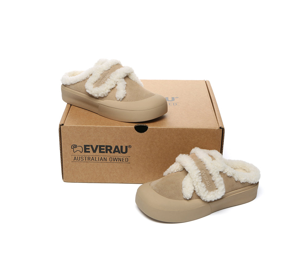 EVERAU® UGG Slippers Women Shearling Stacia