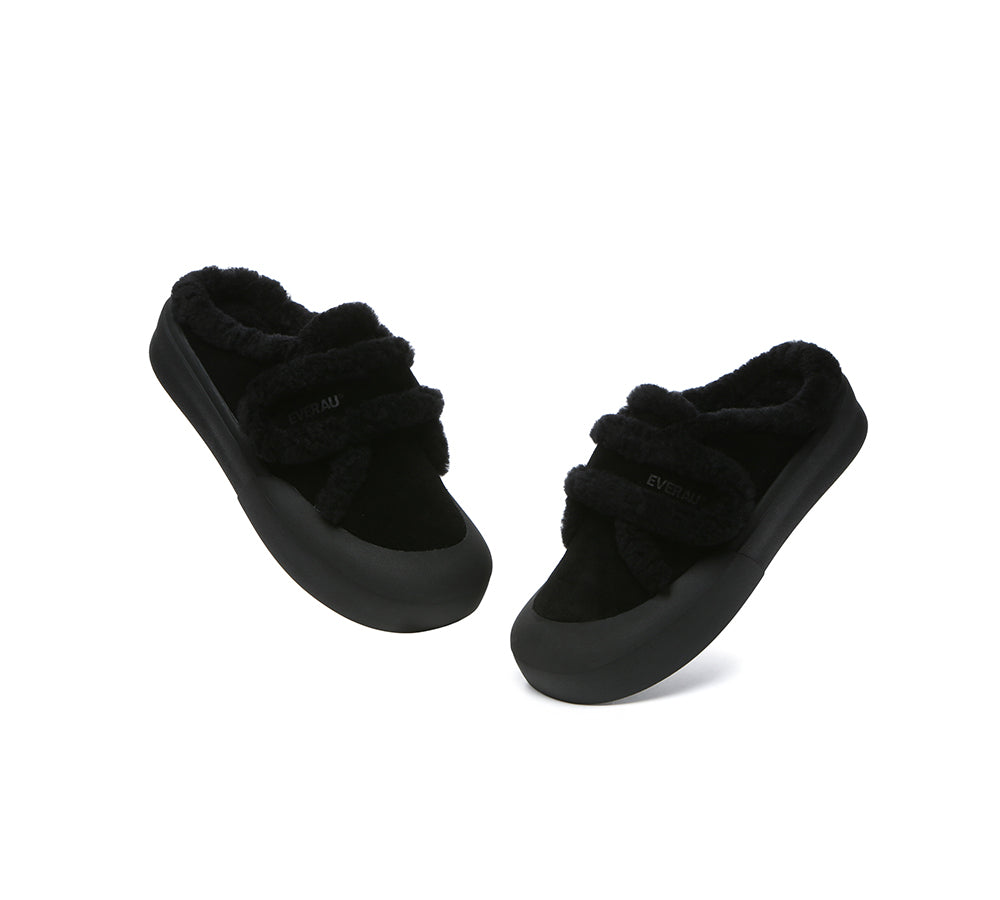 EVERAU® UGG Slippers Women Shearling Stacia