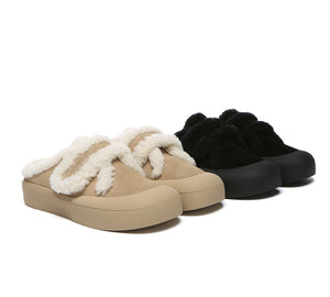EVERAU® UGG Slippers Women   Shearling Stacia