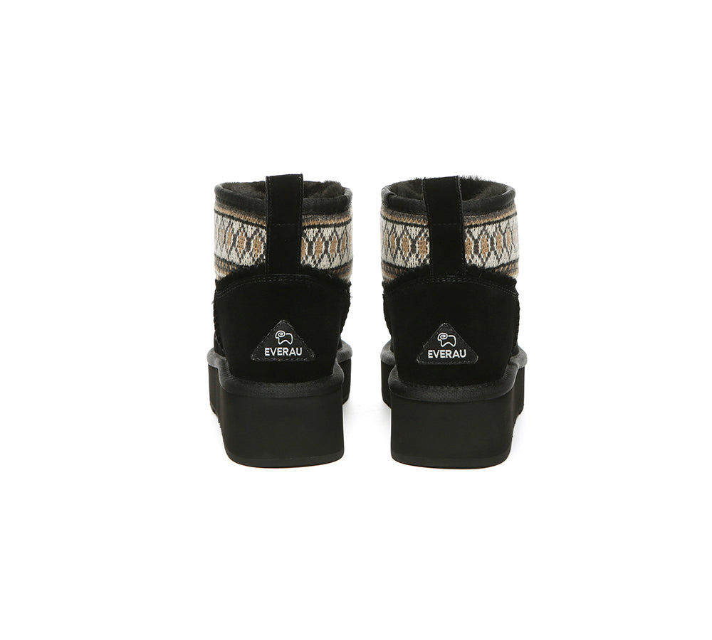EVERAU® UGG Boots Woven Platform Grantlee