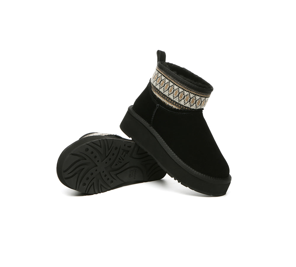 EVERAU® UGG Boots Woven Platform Grantlee